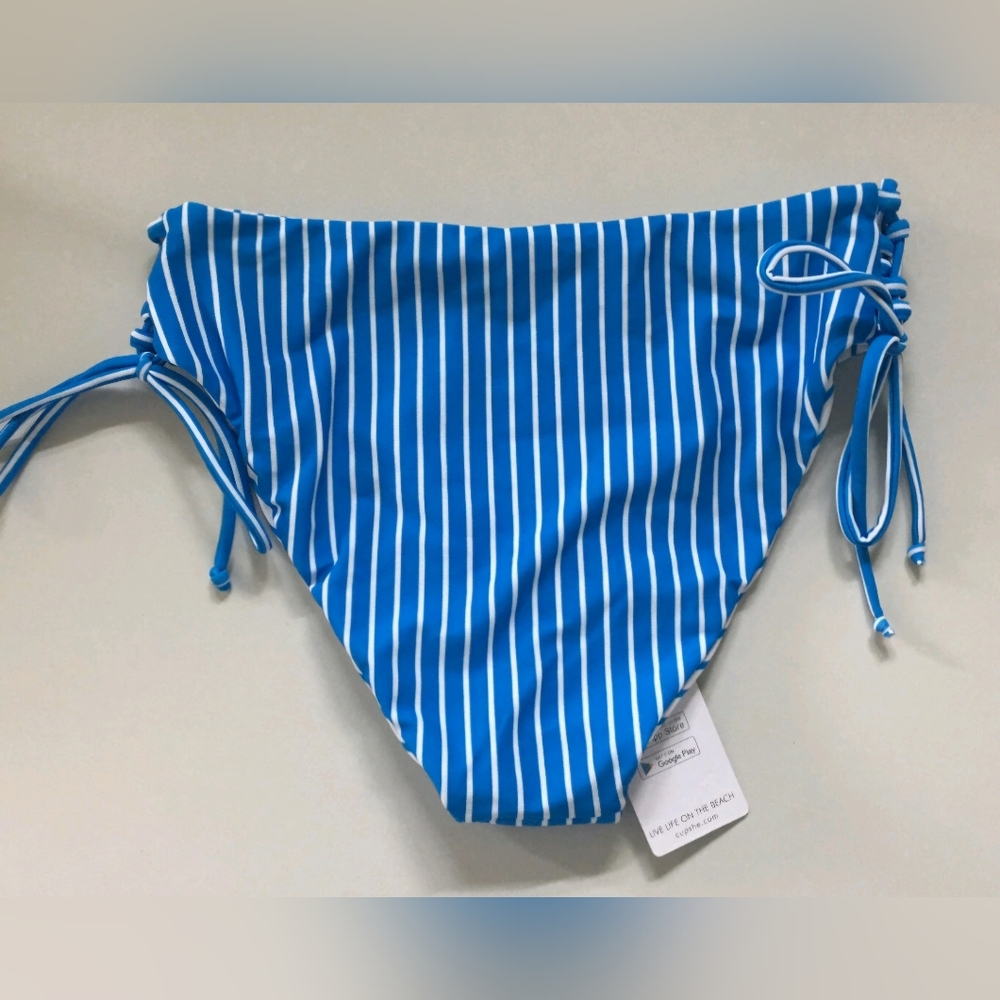 Cupshe Blue Striped Bikini Set - Picture 2 of 3